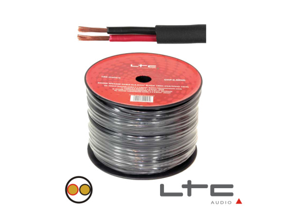 LTC Audio Cabo Coluna 2x2.50mm Preto Redondo 100m LTC Audio Cabo Coluna 2x2.50mm Preto Redondo 100m